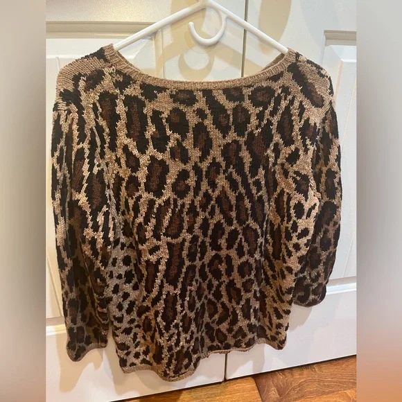 Lauren Ralph Lauren hand knit animal print sweater - Picture 3 of 3